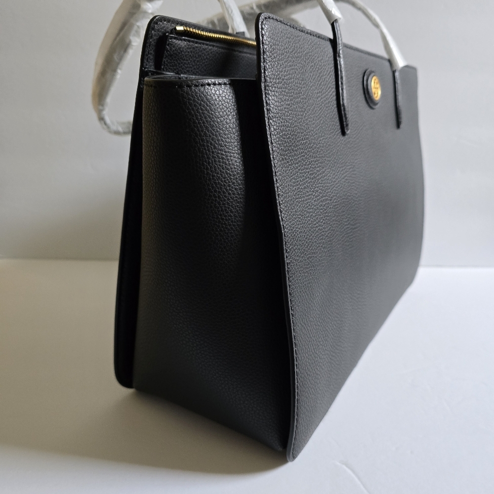 Tory Burch Leather Tote Bag Black - Picture 6 of 8